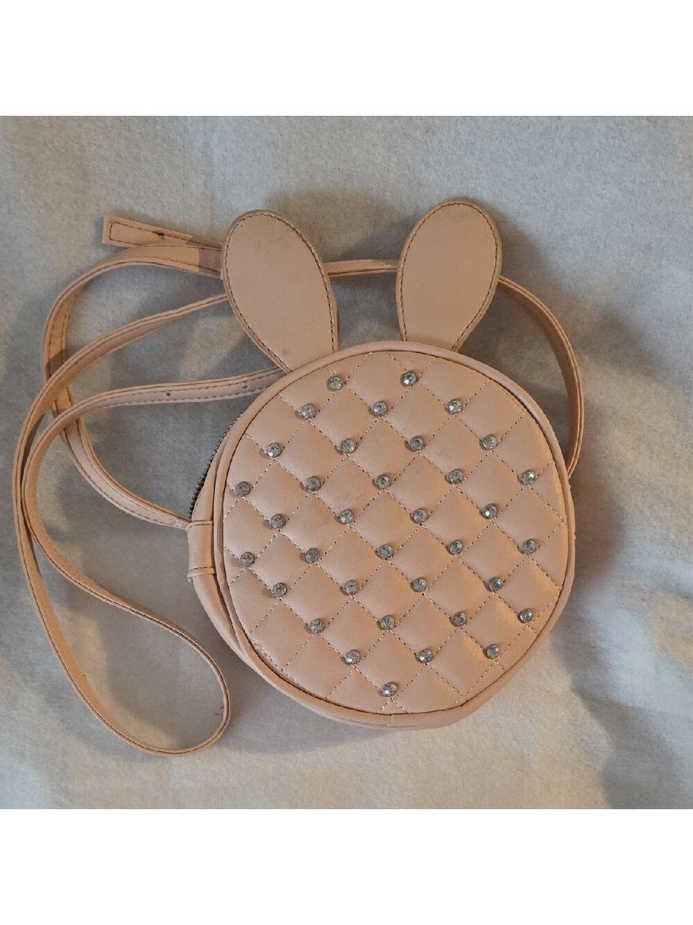 Playful Quilted Tan Mini Bag